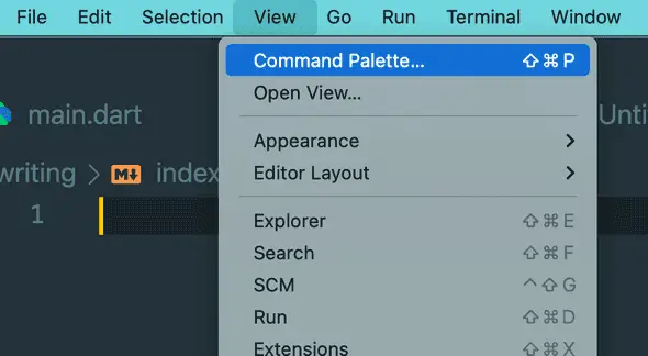 Command palette