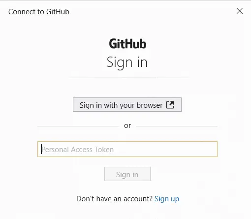 github personal access token