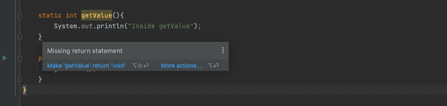 What Is Meant By Missing Return Statement In Java