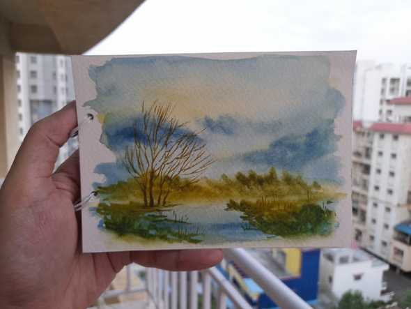watercolor easy landscape