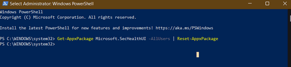 Powershell install package
