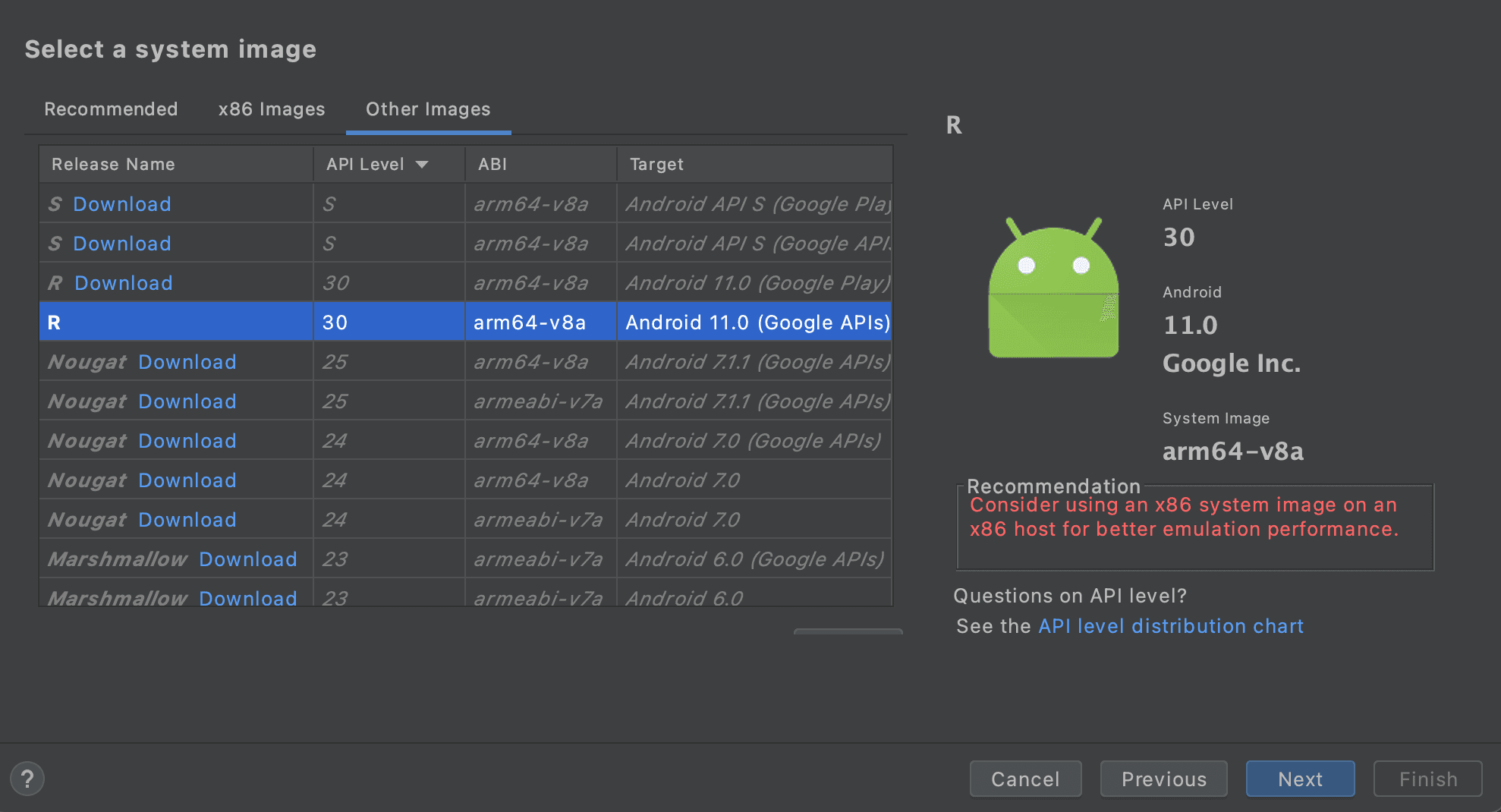 android studio emulator m1