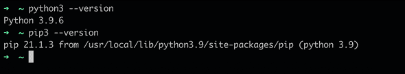 pip and python3 version check