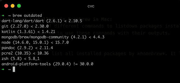 brew outdated